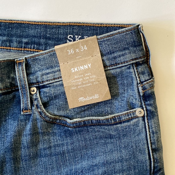 NWT Madewell Skinny Jeans - 36 X 34 - Picture 4 of 7